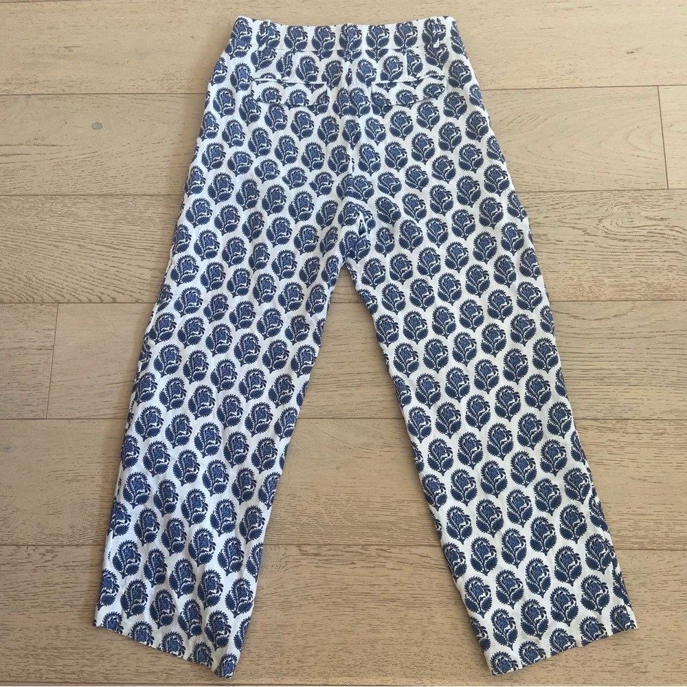 J.Crew Linen Blend Floral Pants Size 8 High Rise Resort Coastal NWT - Picture 3 of 9